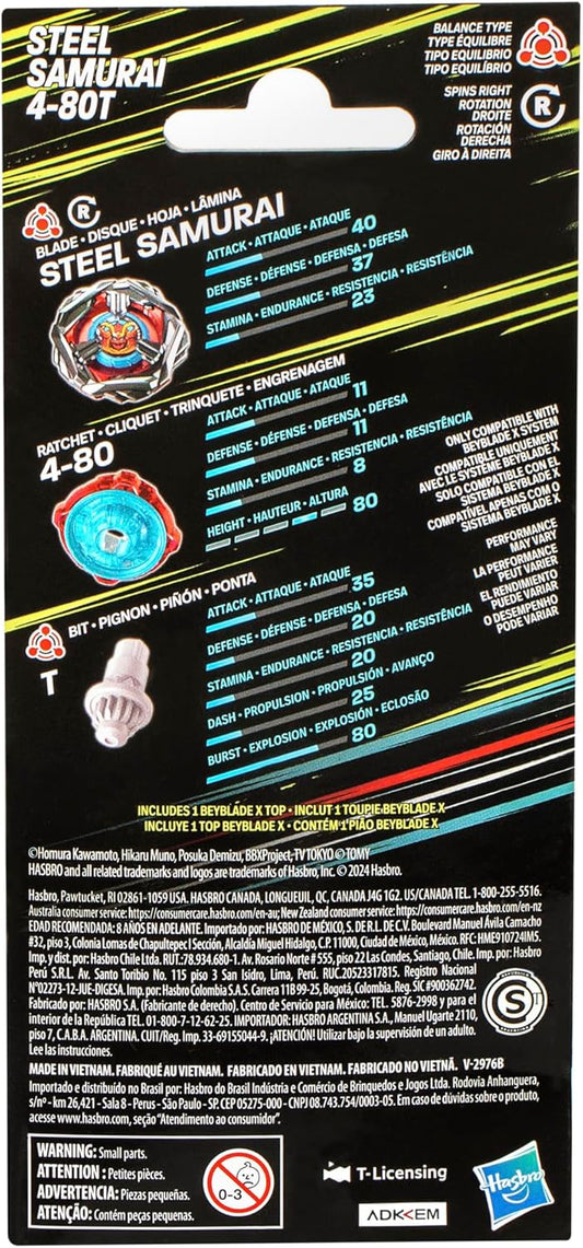 Beyblade X Steel Samurai 4-80T Booster Pack Set