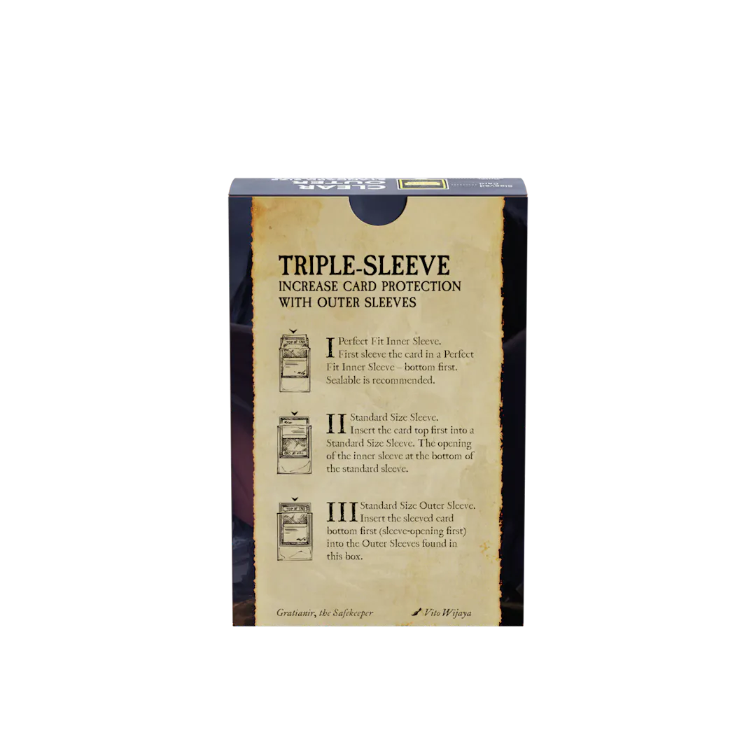 DRAGON SHIELD STANDARD SIZE OUTER SLEEVES - MATTE CLEAR (100 SLEEVES)