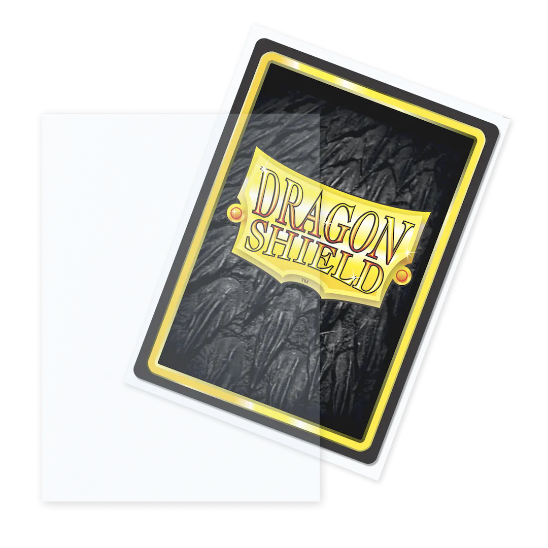 DRAGON SHIELD STANDARD SIZE OUTER SLEEVES - MATTE CLEAR (100 SLEEVES)