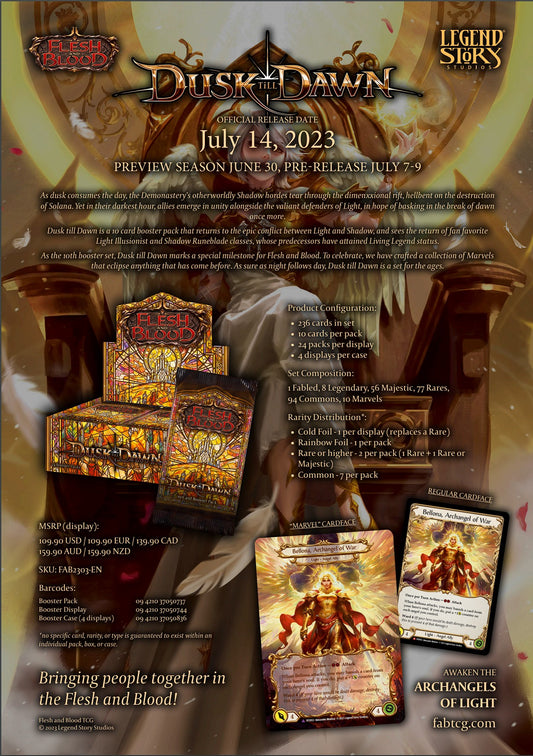 Case Flesh and Blood TCG - DUSK TILL DAWN 4X Booster Display (24 packs) - EN