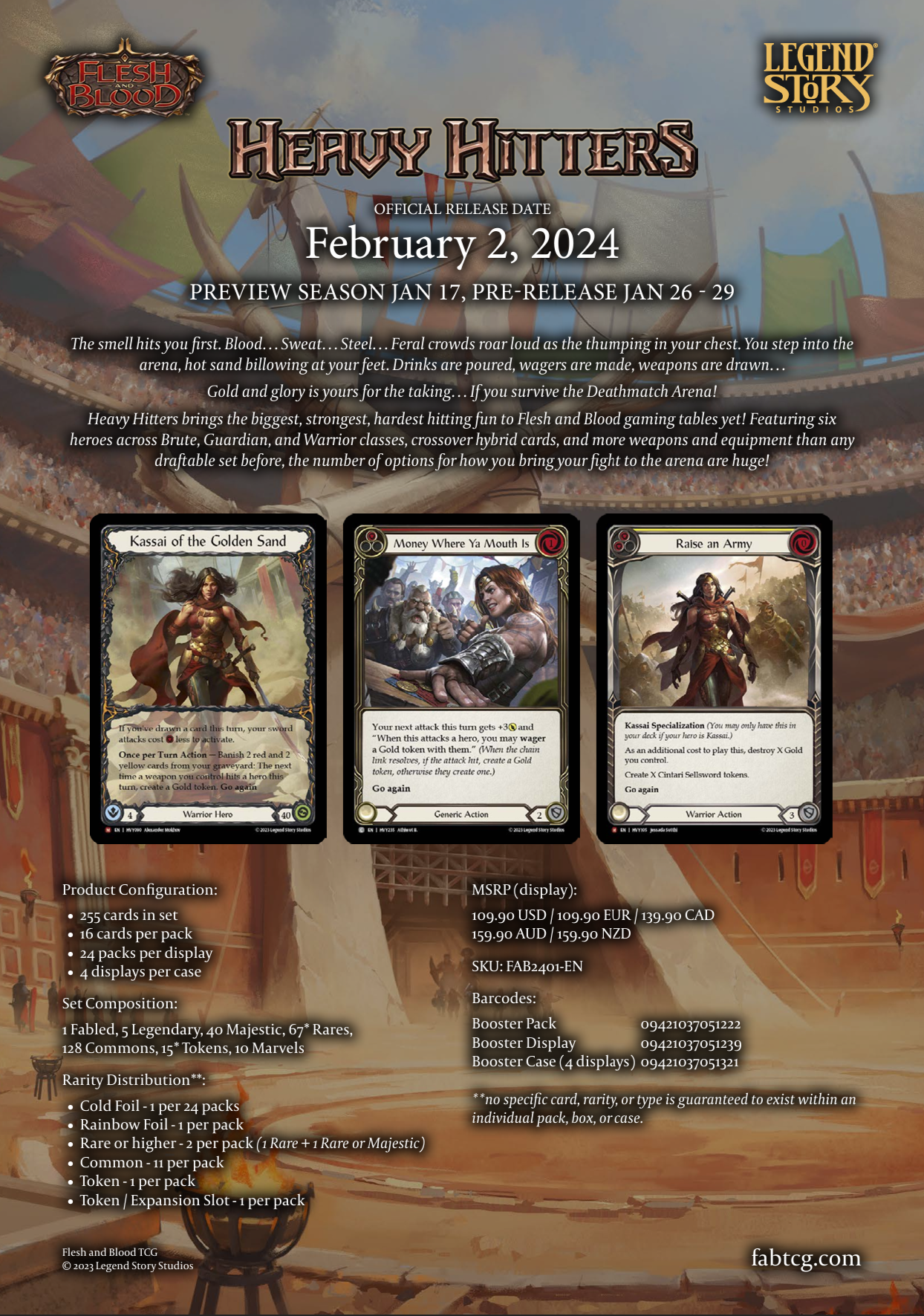 FLESH & BLOOD TCG - HEAVY HITTERS BOOSTER DISPLAY (24 PACKS) - ENG