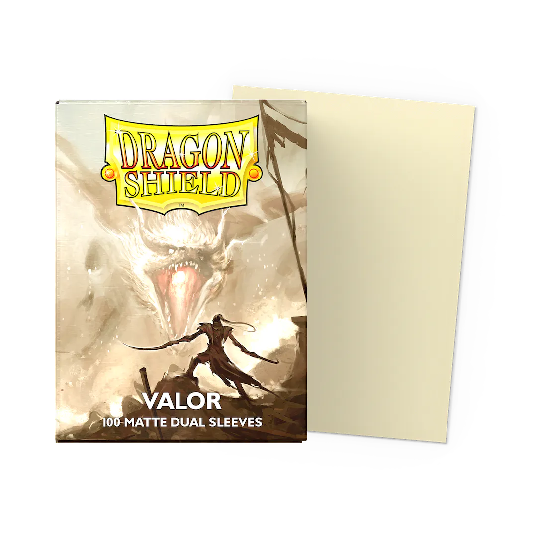 DRAGON SHIELD STANDARD SIZE MATTE DUAL SLEEVES - VALOR (100 SLEEVES)