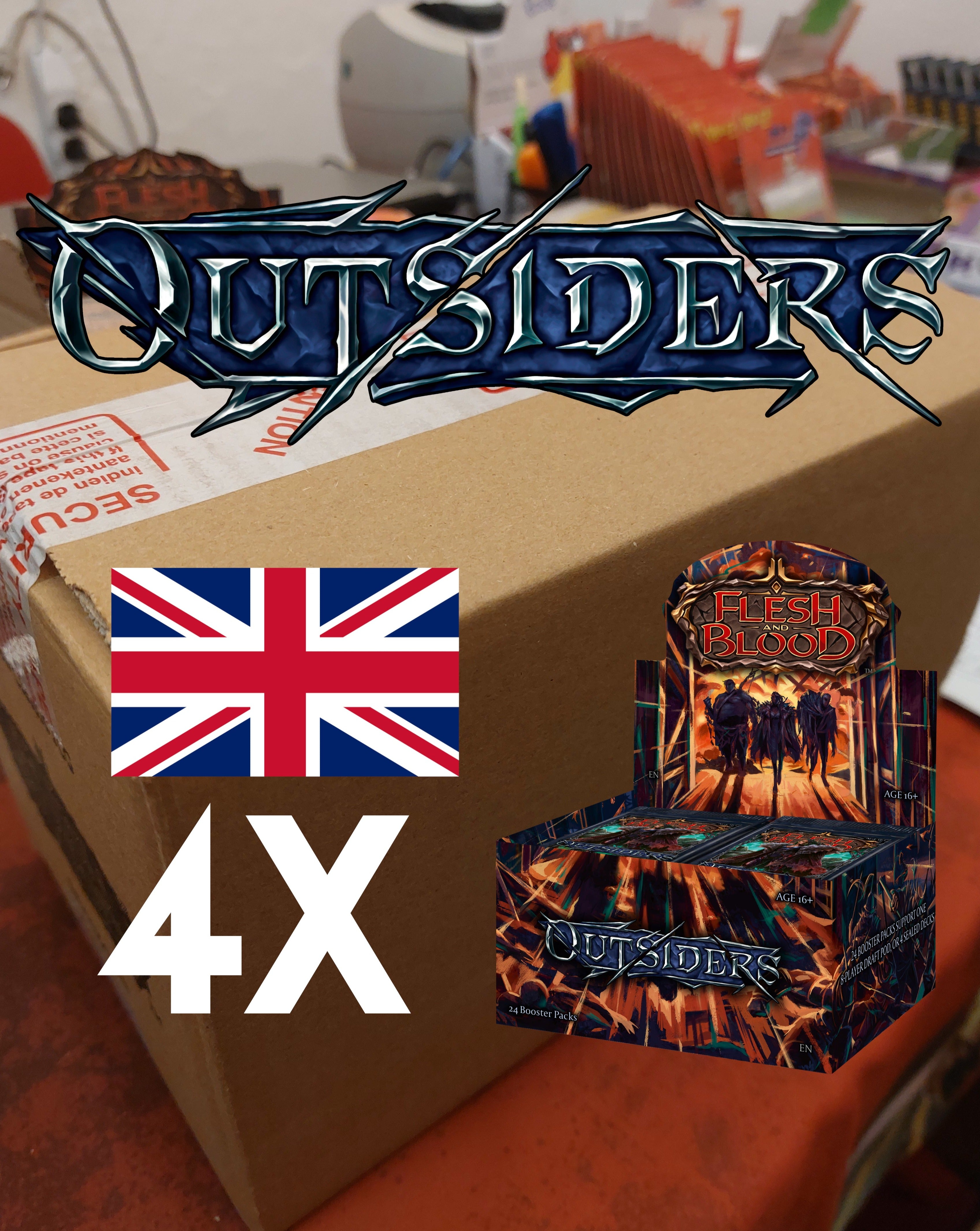Case Flesh and Blood TCG - Outsiders 4X Booster Display (24 packs) - E AZ Card & Games Case Flesh and Blood TCG - Outsiders 4X Booster Display (24 packs) - E AZ Card & Games