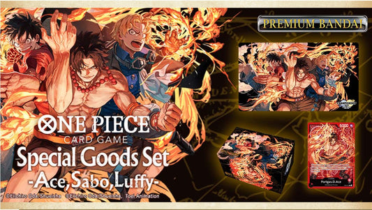 PREORDER ONE PIECE CARD GAME SPECIAL GOODS SET -ACE/SABO/LUFFY - EN