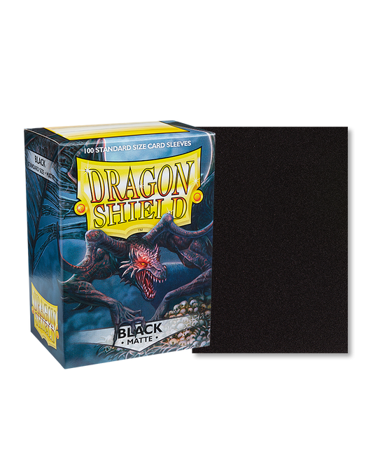 Dragon Shield Standard Sleeves - Matte Black (100 Sleeves)