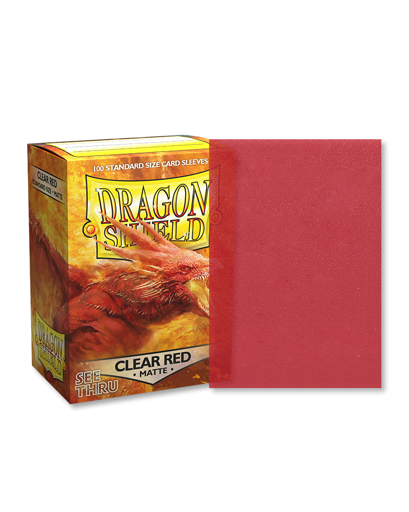 Dragon Shield Matte Art Sleeves - Clear Red (100 Sleeves) AZ Card & Games Dragon Shield Matte Art Sleeves - Clear Red (100 Sleeves) AZ Card & Games