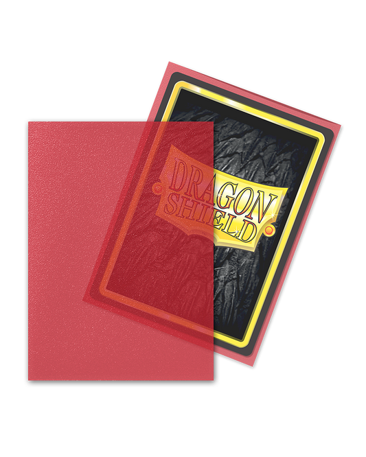 Dragon Shield Matte Art Sleeves - Clear Red (100 Sleeves)
