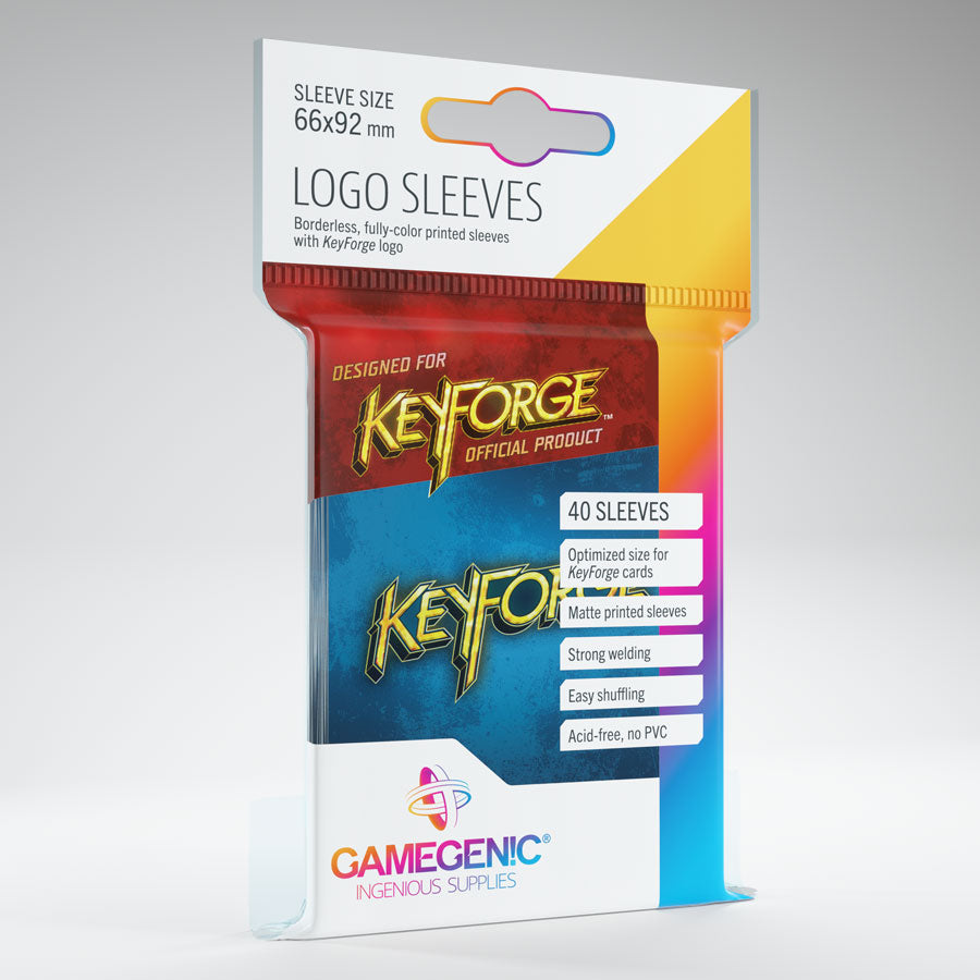 Gamegenic KeyForge Logo Sleeves - Blue (40 Sleeves)
