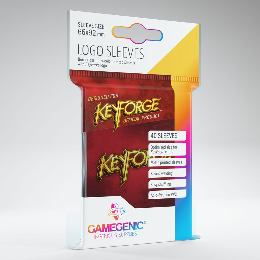 Gamegenic KeyForge Logo Sleeves - Red (40 Sleeves)