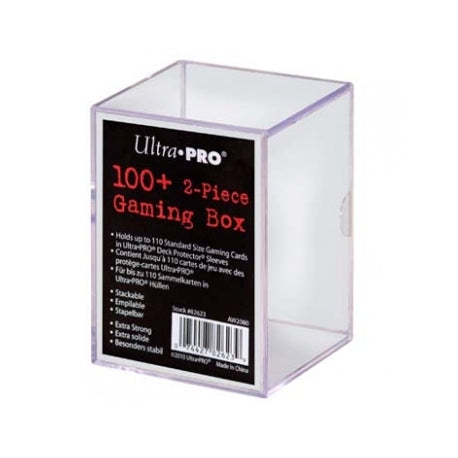 UP - 2-PIECE STORAGE BOX - FOR 100+ CARDS - CLEAR