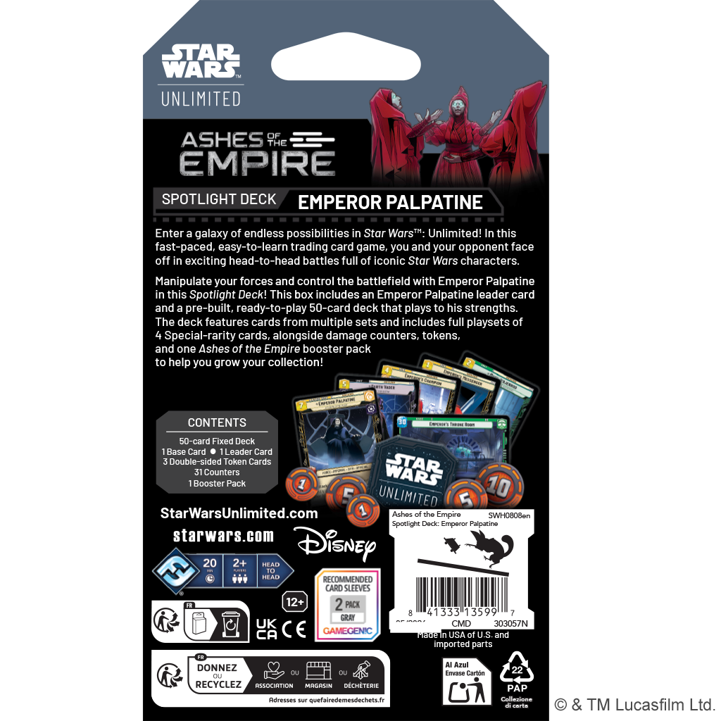 SWU - Ashes of the Empire - Deck Palpatine ENG