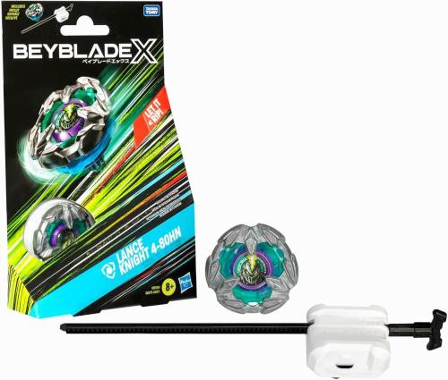 BEYBLADE X STARTER PACK LANCE KNIGHT 4-80HN VERDE ACQUA E VIOLA