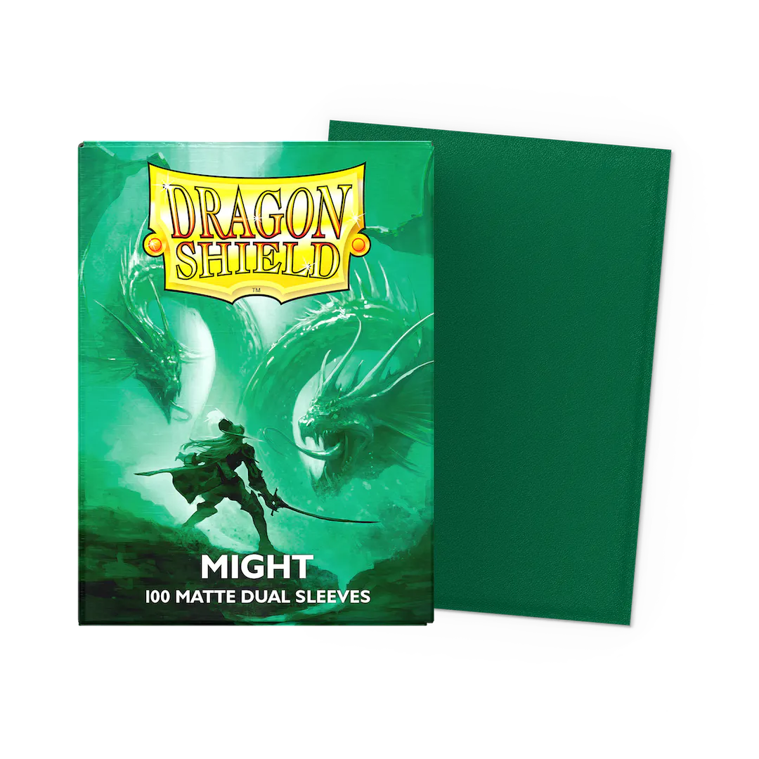 DRAGON SHIELD STANDARD SIZE MATTE DUAL SLEEVES - MIGHT (100 SLEEVES)