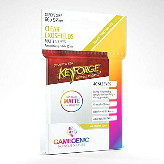 GAMEGENIC Matte KeyForge Exoshields Clear 66 x 92 mm (40)