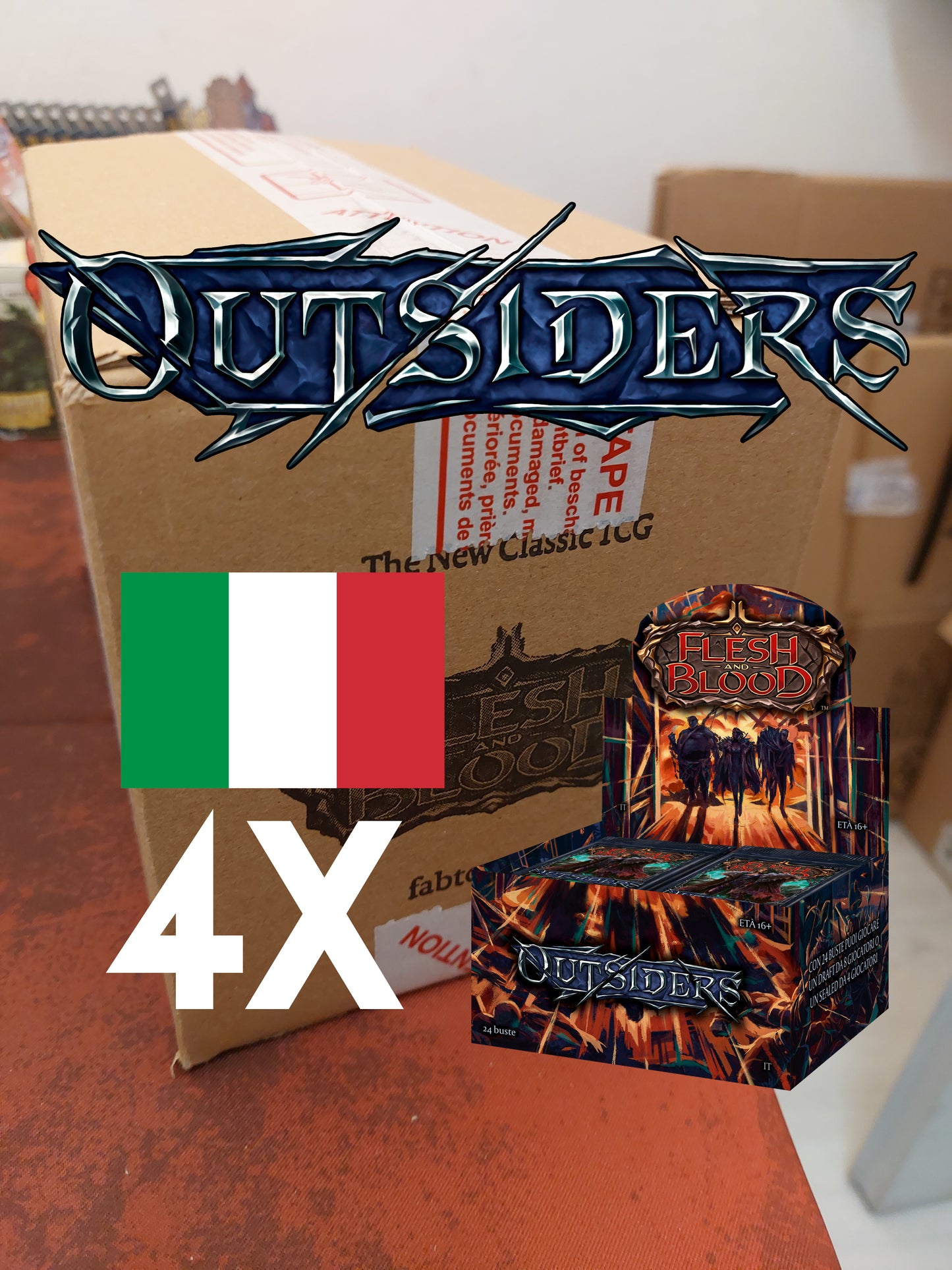Case Flesh and Blood TCG - Outsiders 4X Booster Display (24 packs) - ITA