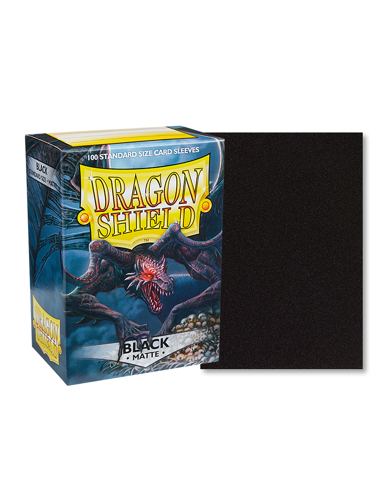 Dragon Shield Standard Sleeves - Matte Black (100 Sleeves)