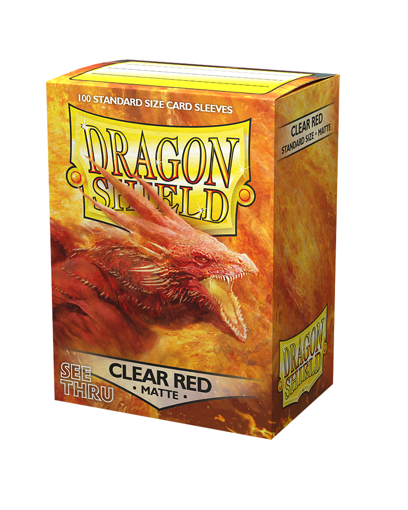 Dragon Shield Matte Art Sleeves - Clear Red (100 Sleeves)